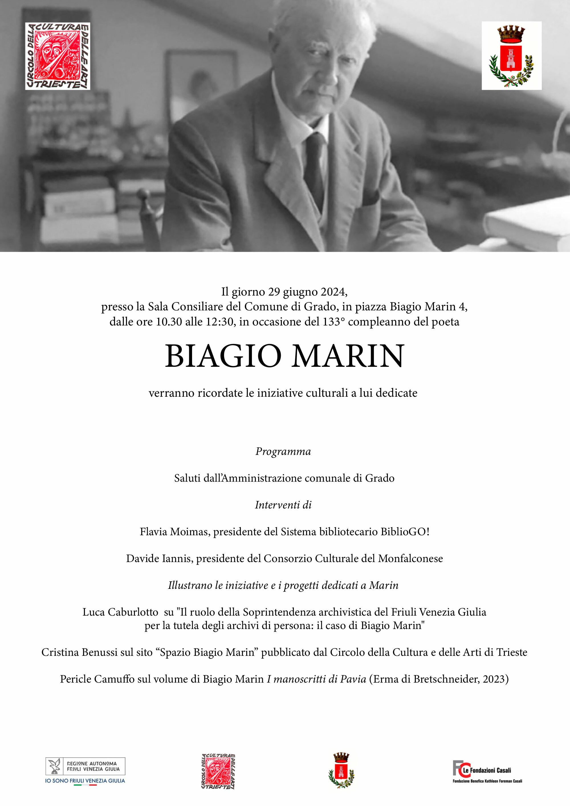 2024 06 29 Biagio Marin 130 anni dalla nascita